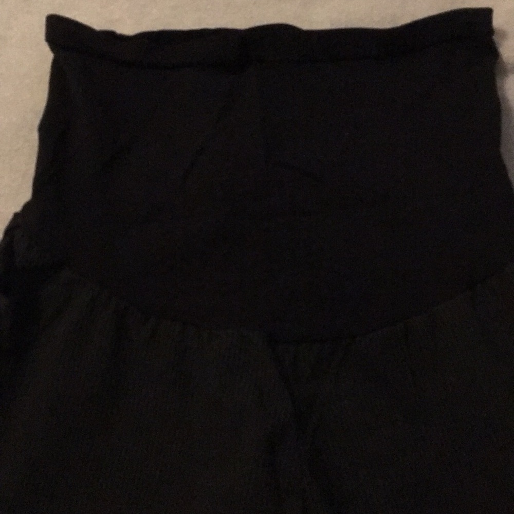 Full belly maternity pants Size XL Black pinstripe